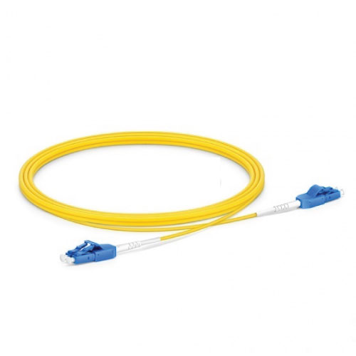 2m (7ft) LC UPC to LC UPC Uniboot Duplex OS2 Single Mode PVC (OFNR) 2.0mm BIF Fiber Optic Patch Cable