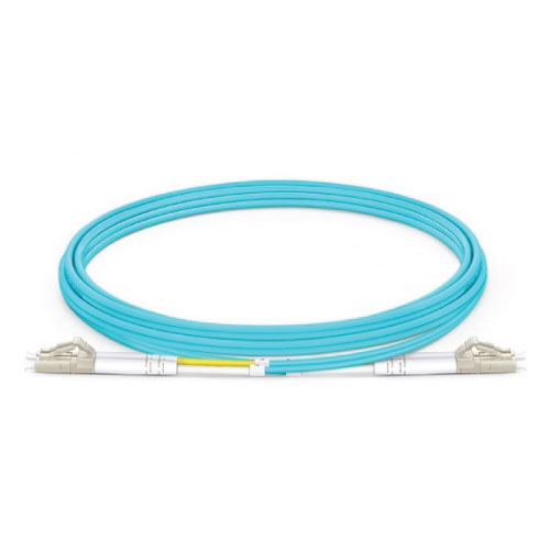 2m (7ft) LC UPC to LC UPC Duplex OM4 Multimode PVC (OFNR) 2.0mm Fiber Optic Patch Cable