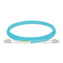 2m (7ft) LC UPC to LC UPC Duplex OM4 Multimode PVC (OFNR) 2.0mm Fiber Optic Patch Cable