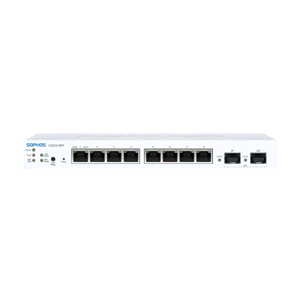 CS101-8FP Sophos Switch - 8 port with Full PoE - EU power cord