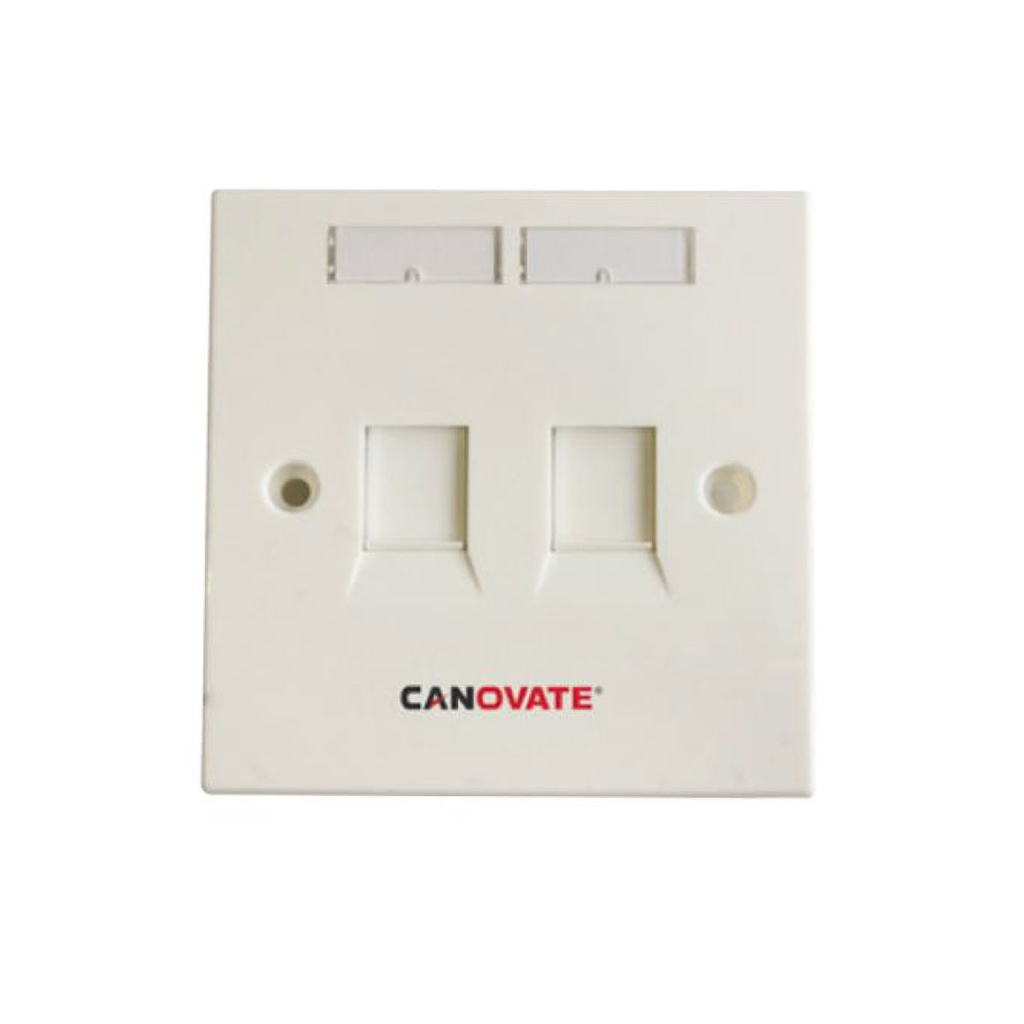 Canovate Faceplate 2 Port 86 Type-White