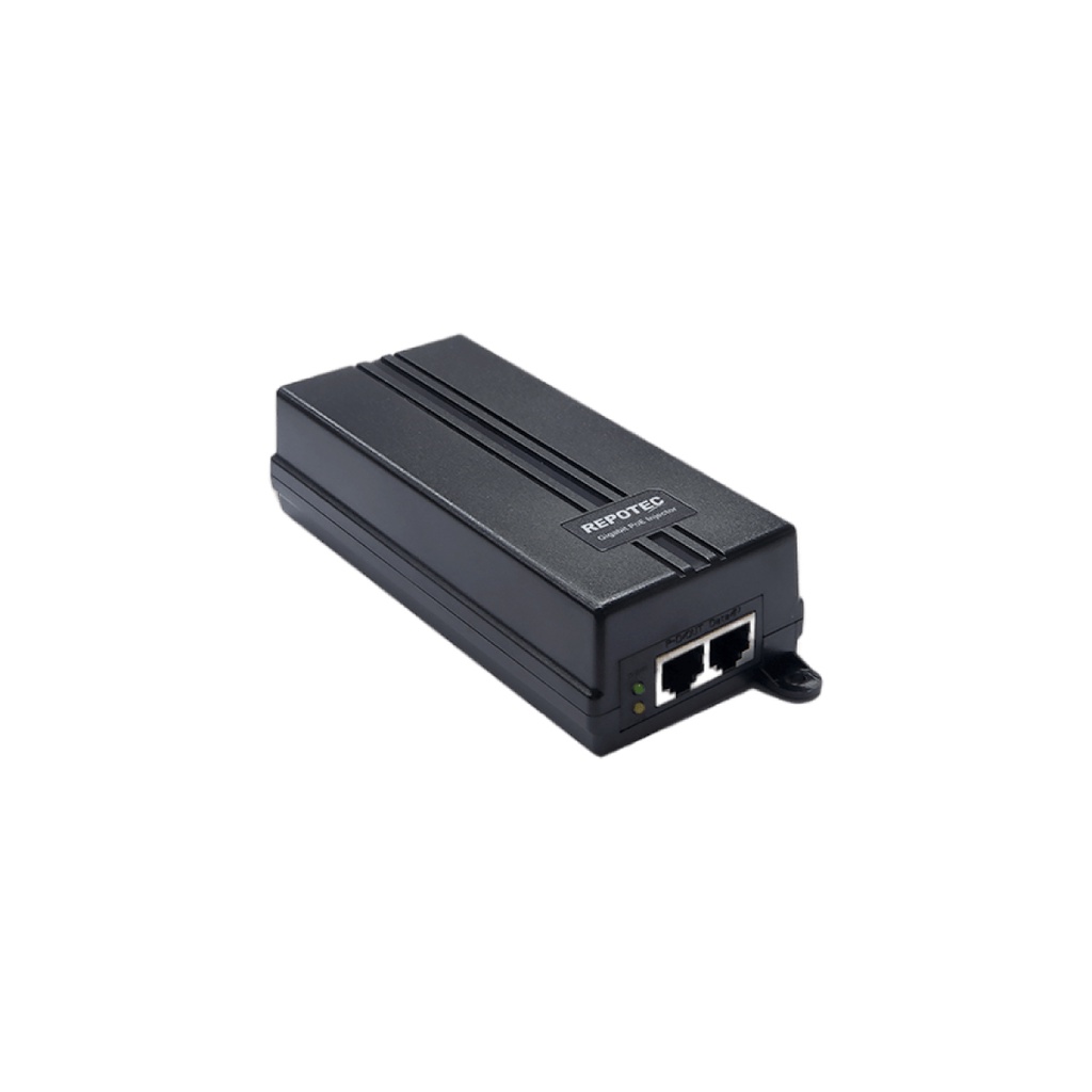 REPOTEC Gigabit 802.3at 48V/30W PoE Injector, with Power Cord