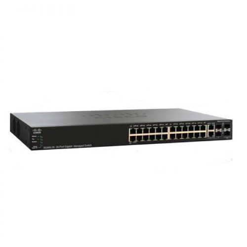 Cisco SG350-28-K9-EU 24 Port Gigabit Managed Switch with 4 x 1G Uplink